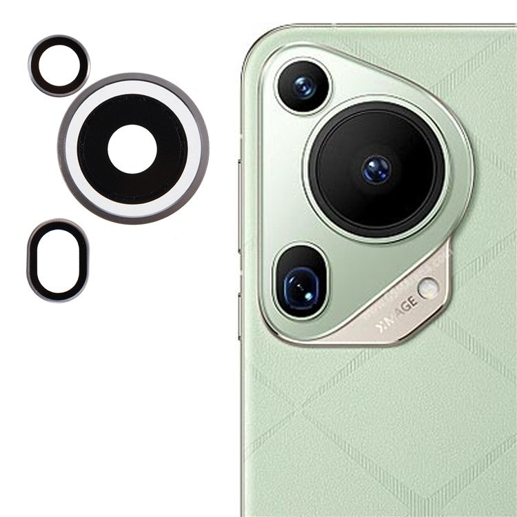 1 Set For Huawei Pura 70 Ultra Tempered Glass Camera Lens Protector Individual Rear Lens Film - Silver