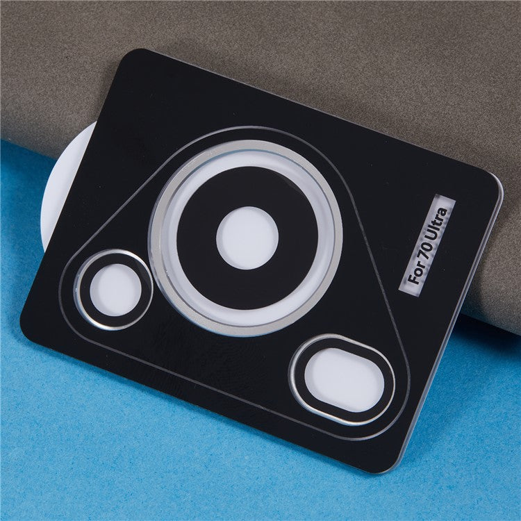 1 Set For Huawei Pura 70 Ultra Tempered Glass Camera Lens Protector Individual Rear Lens Film - Silver