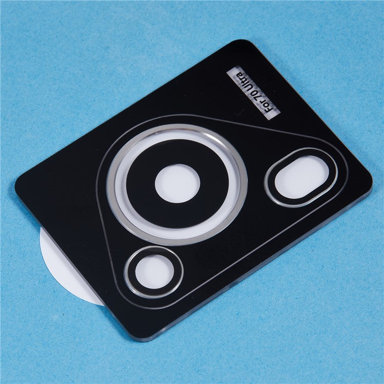 1 Set For Huawei Pura 70 Ultra Tempered Glass Camera Lens Protector Individual Rear Lens Film - Silver
