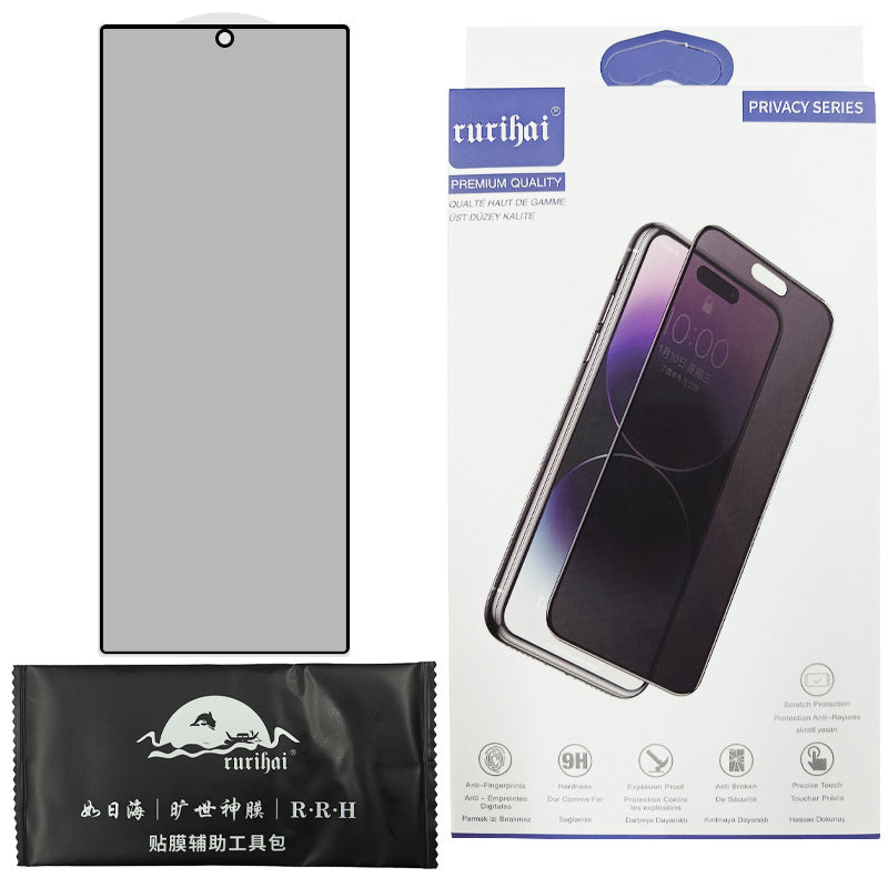 RURIHAI For Samsung Galaxy Z Fold6 5G Anti-Spy Front Screen Protector High Aluminium-Silicon Glass Film