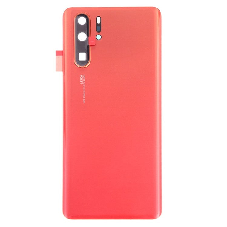 For Huawei P30 Pro Battery Housing with Adhesive Sticker+Camera Lens Cover - Orange