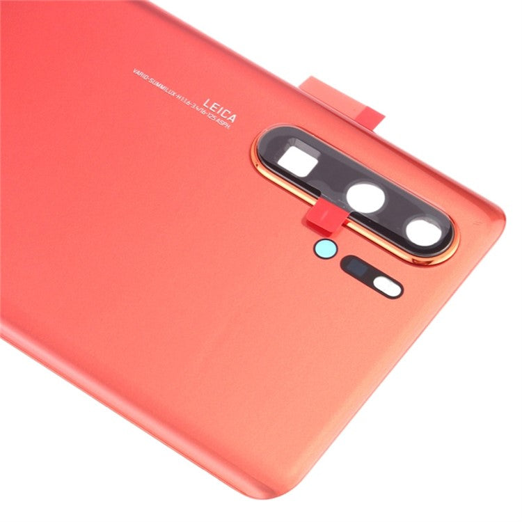 For Huawei P30 Pro Battery Housing with Adhesive Sticker+Camera Lens Cover - Orange