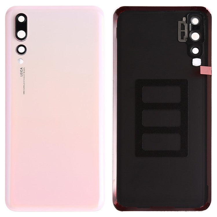 For Huawei P20 Pro Battery Housing with Adhesive Sticker+Camera Lens Cover - Pink