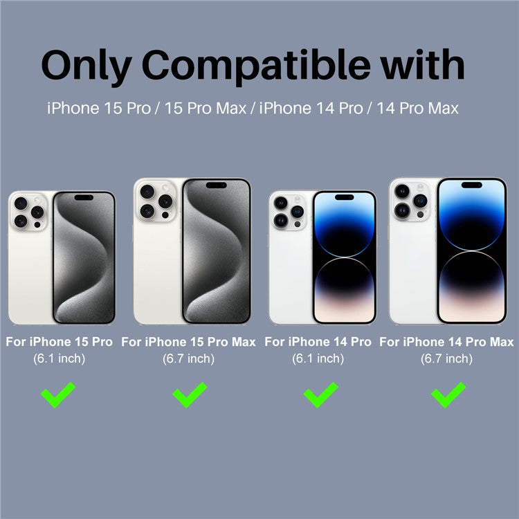 NORTHJO 2 Sets for iPhone 15 Pro / 15 Pro Max / 14 Pro / 14 Pro Max Lens Protector Glitter Ring Tempered Glass Lens Guard - Colorful