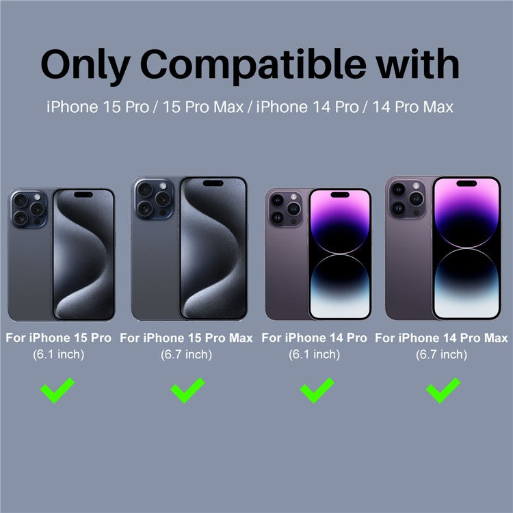 NORTHJO 2 Sets for iPhone 15 Pro / 15 Pro Max / 14 Pro / 14 Pro Max Lens Protector Rhinestone Ring Tempered Glass Lens Film - Colorful