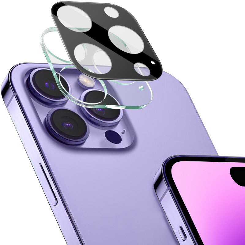 IMAK For iPhone 16 Pro / 16 Pro Max Tempered Glass Camera Lens Protector+Acrylic Lens Cap (Black Version)