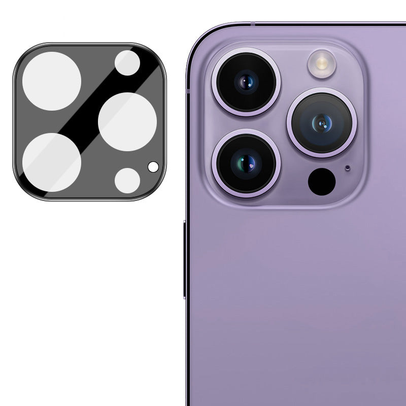 IMAK For iPhone 16 Pro / 16 Pro Max Tempered Glass Camera Lens Protector+Acrylic Lens Cap (Black Version)