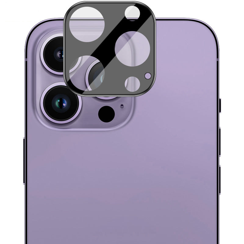 IMAK For iPhone 16 Pro / 16 Pro Max Tempered Glass Camera Lens Protector+Acrylic Lens Cap (Black Version)