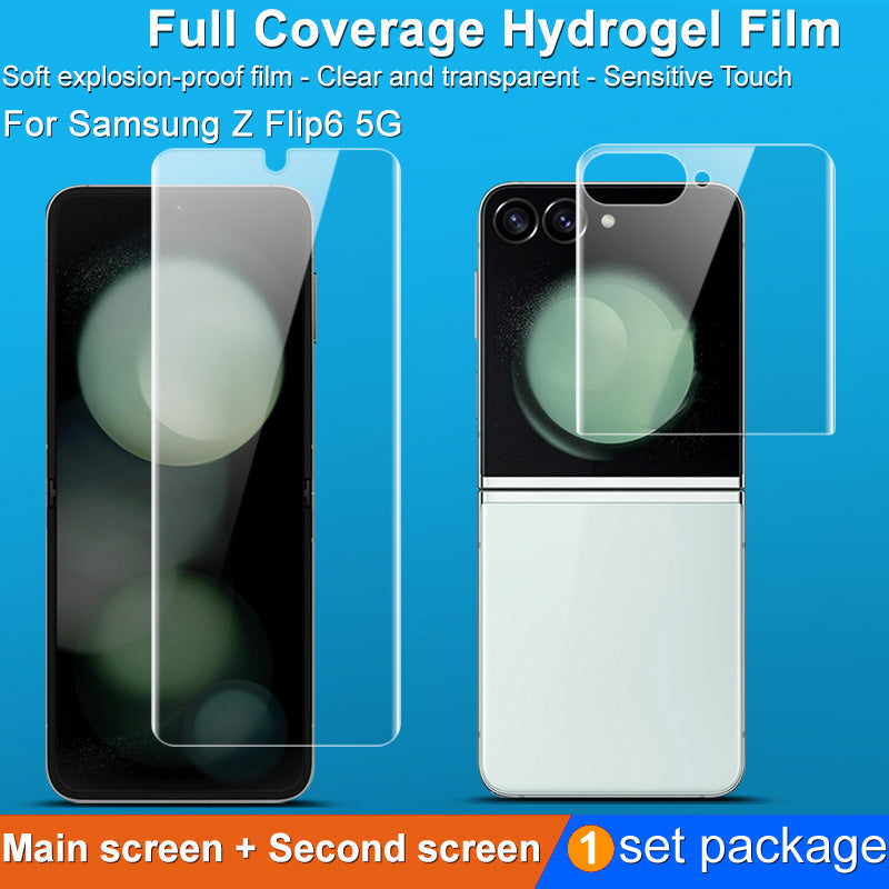 IMAK Hydrogel Film III For Samsung Galaxy Z Flip6 5G Front + Rear Small Screen Protector TPU Film