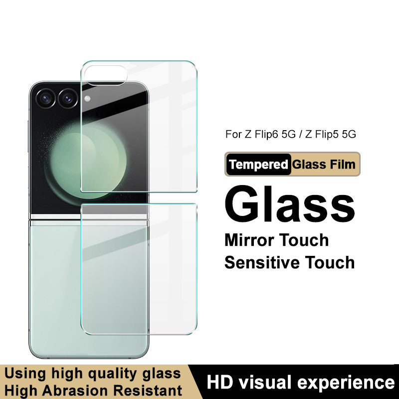 IMAK H Series 1 Set For Samsung Galaxy Z Flip6 5G / Z Flip5 5G Back Cover Tempered Glass Rear Screen Film