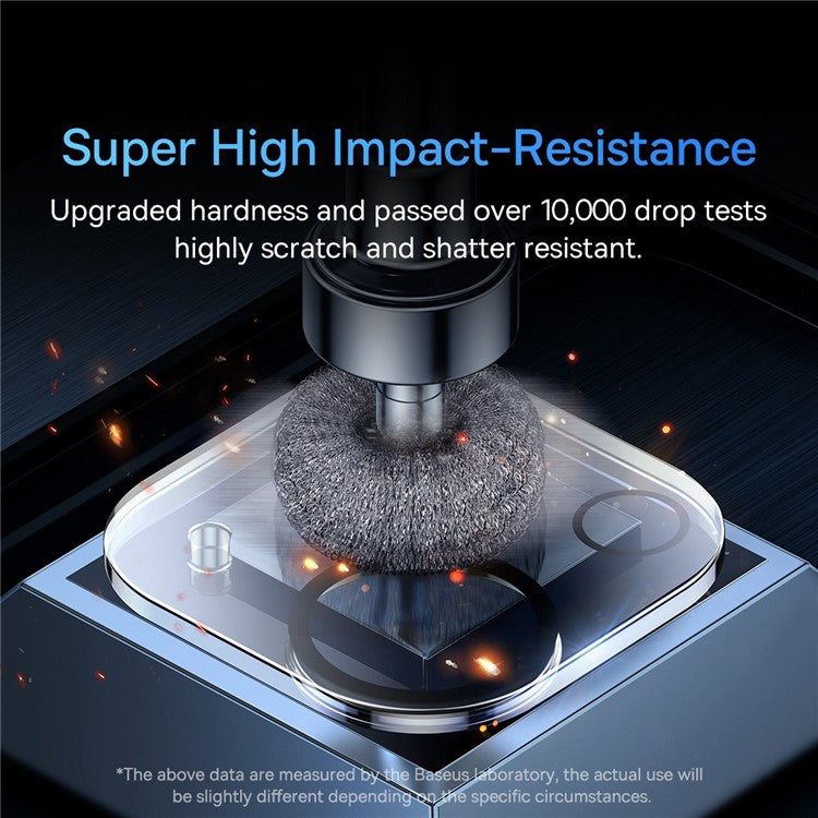 BASEUS 2Pcs / Set for iPhone 14 6.1 inch / 14 Plus 6.7 inch Full-Frame Lens Film 0.3mm Clear Wear-Resistant Tempered Glass+PC Camera Lens Protector