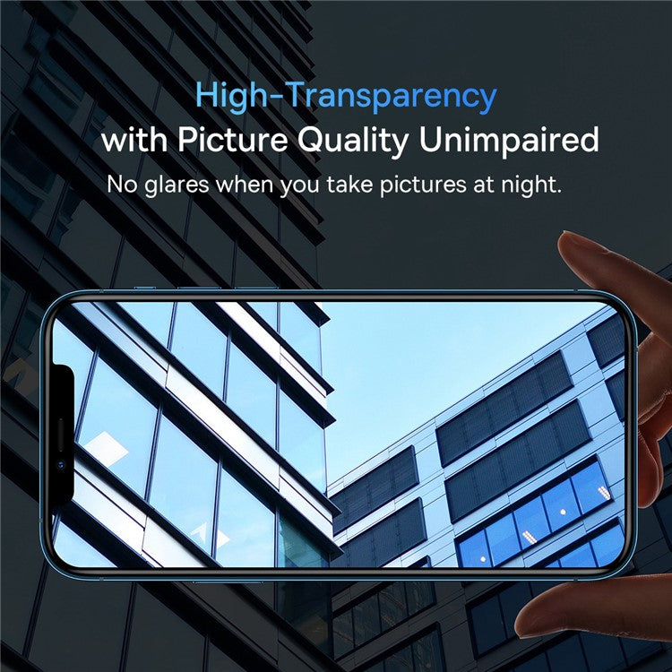 BASEUS 2Pcs / Set for iPhone 14 Pro 6.1 inch / 14 Pro Max 6.7 inch Full-frame Lens Film 0.3mm Clear Anti-explosion Anti-fingerprint Tempered Glass+PC Camera Lens Protector
