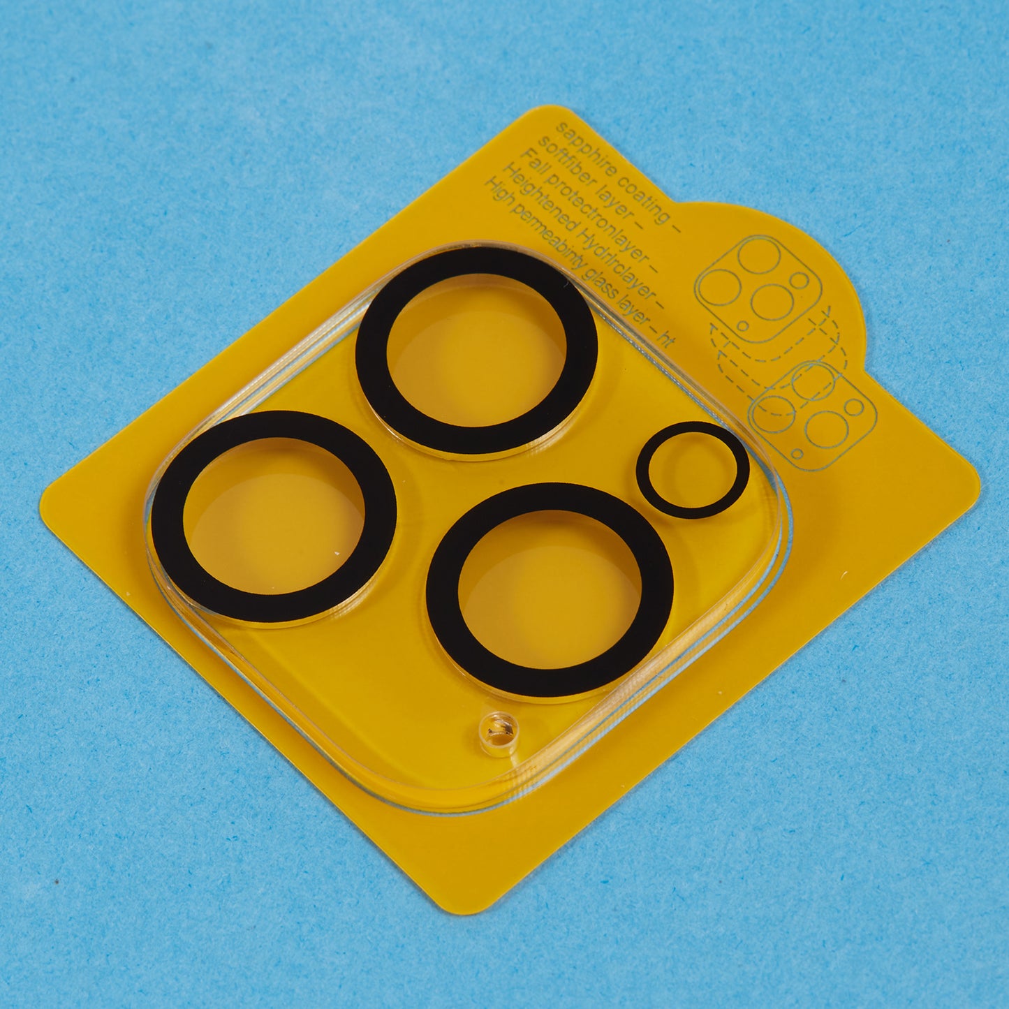 For iPhone 16 Pro Camera Lens Protector Built-In Black Circles Tempered Glass Lens Film