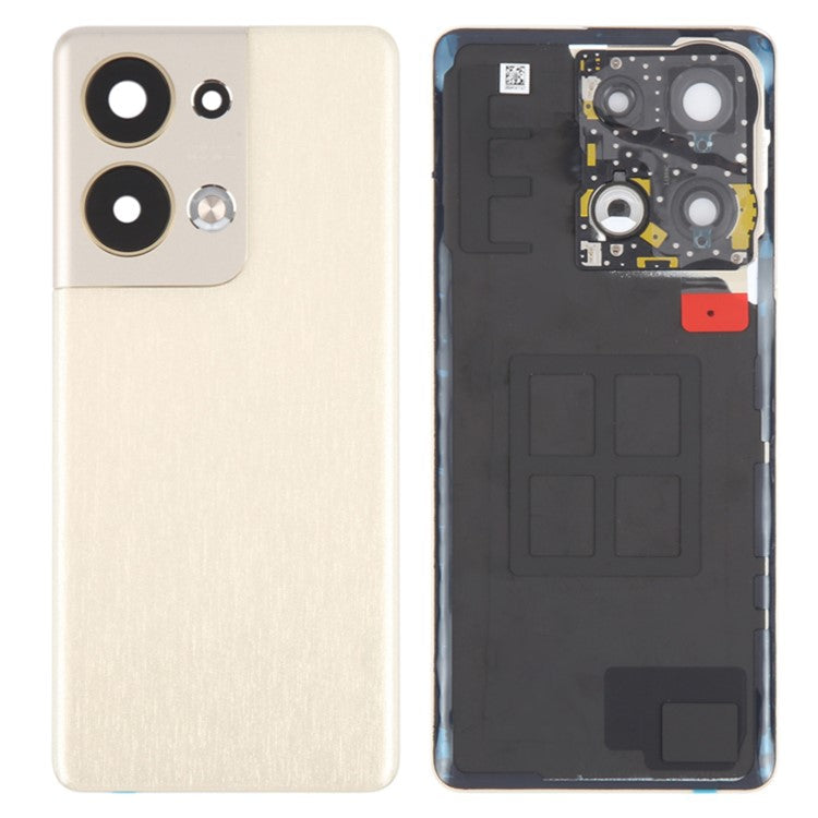 For Oppo Reno9 Pro+ 5G Battery Cover Matte Back Rear Housing with Camera Ring Cover Parts (without Logo) - Gold