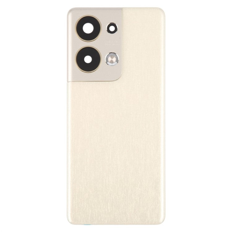 For Oppo Reno9 Pro+ 5G Battery Cover Matte Back Rear Housing with Camera Ring Cover Parts (without Logo) - Gold