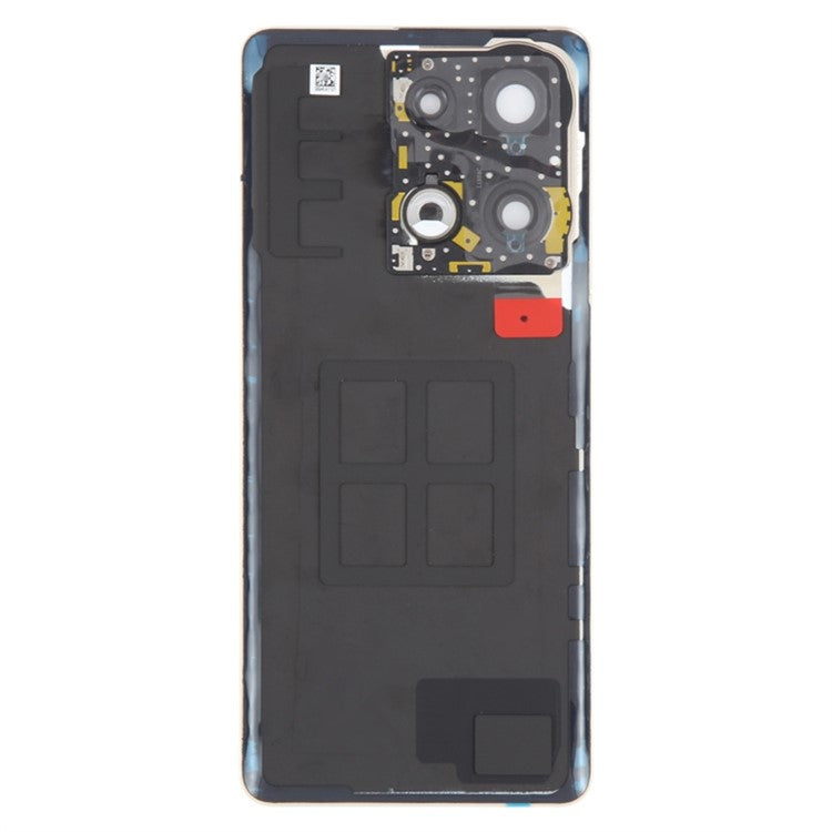 For Oppo Reno9 Pro+ 5G Battery Cover Matte Back Rear Housing with Camera Ring Cover Parts (without Logo) - Gold