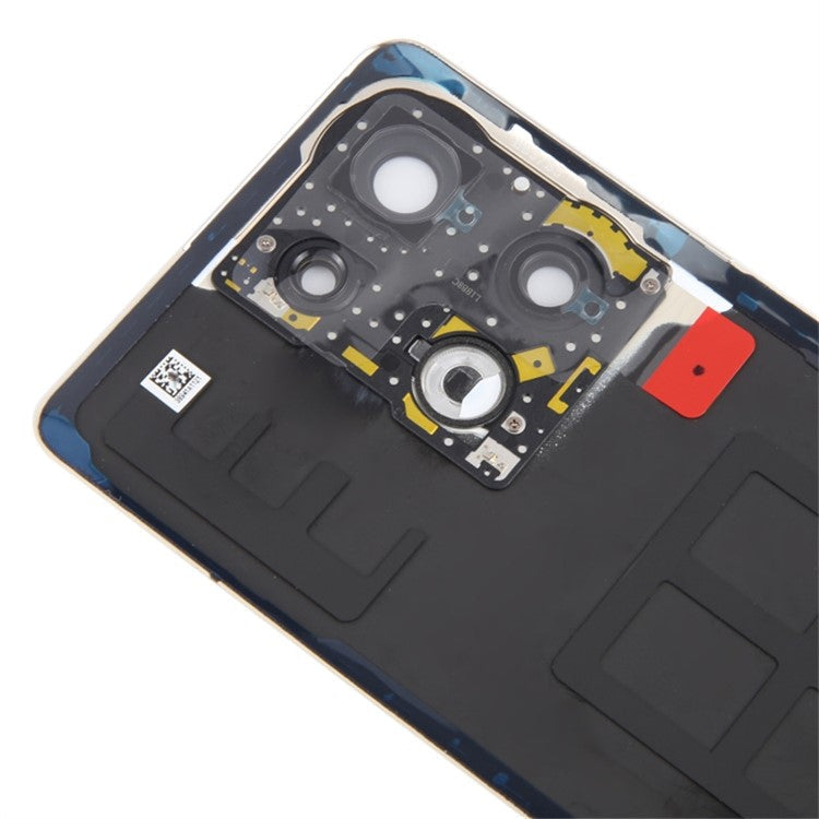 For Oppo Reno9 Pro+ 5G Battery Cover Matte Back Rear Housing with Camera Ring Cover Parts (without Logo) - Gold