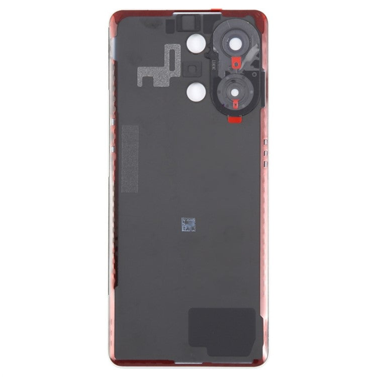 For Oppo Reno9 Pro 5G Battery Cover Matte Back Rear Housing with Camera Ring Cover Parts (Without Logo) - Pink