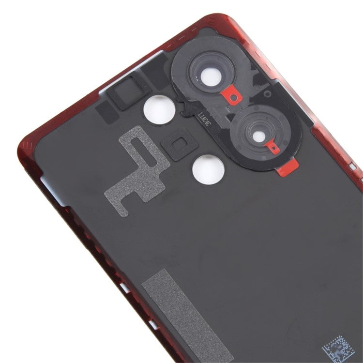 For Oppo Reno9 Pro 5G Battery Cover Matte Back Rear Housing with Camera Ring Cover Parts (Without Logo) - Pink