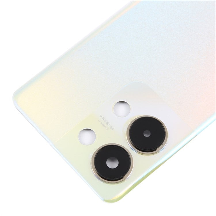 For Oppo Reno9 Pro 5G Battery Cover Matte Back Rear Housing with Camera Ring Cover Parts (Without Logo) - Pink