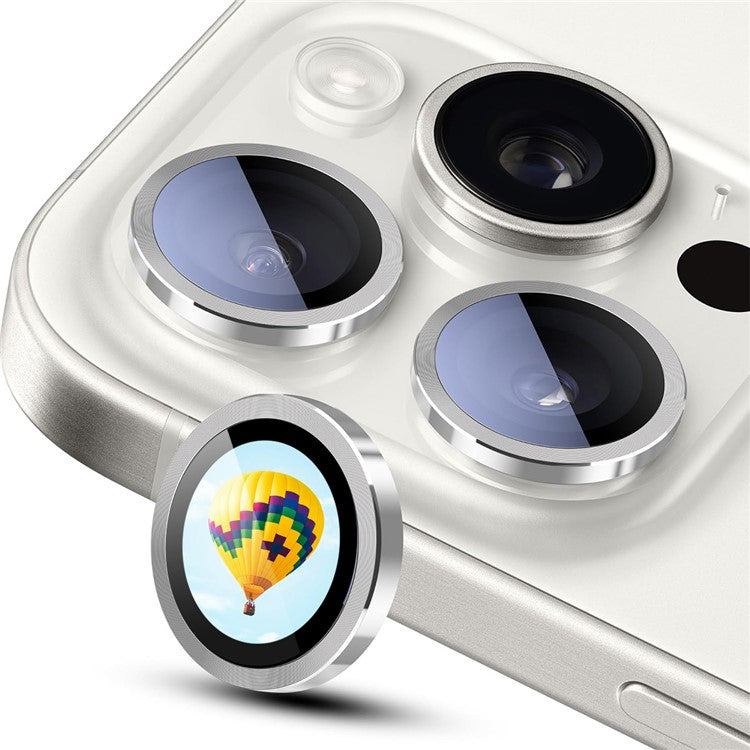 ENKAY HAT PRINCE 1Set For iPhone 16 Pro / 16 Pro Max Camera Lens Protector AR Anti-Reflection Lens Film - Silver