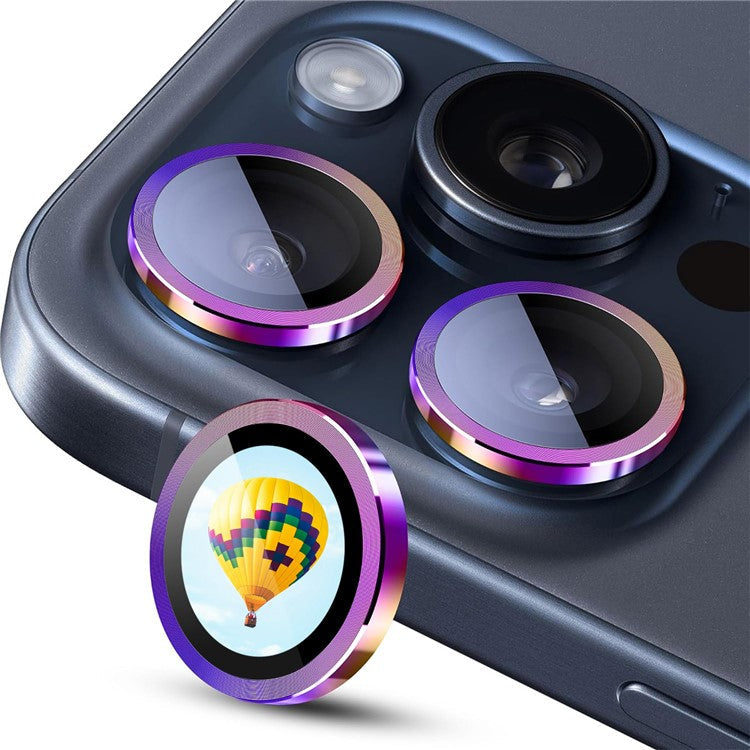ENKAY HAT PRINCE 1Set For iPhone 16 Pro / 16 Pro Max Camera Lens Protector AR Anti-Reflection Lens Film - Colorful
