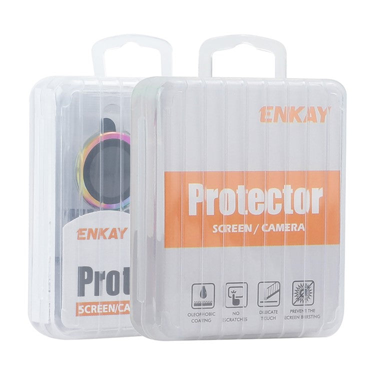 ENKAY HAT PRINCE 1Set For iPhone 16 Pro / 16 Pro Max Camera Lens Protector AR Anti-Reflection Lens Film - Gold