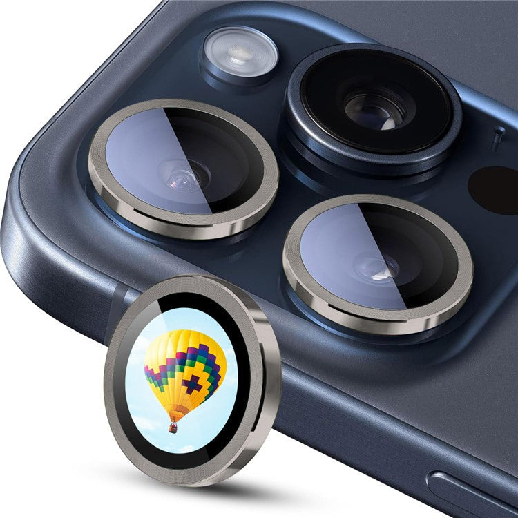 ENKAY HAT PRINCE 1Set For iPhone 16 Pro / 16 Pro Max Camera Lens Protector AR Anti-Reflection Lens Film - Grey