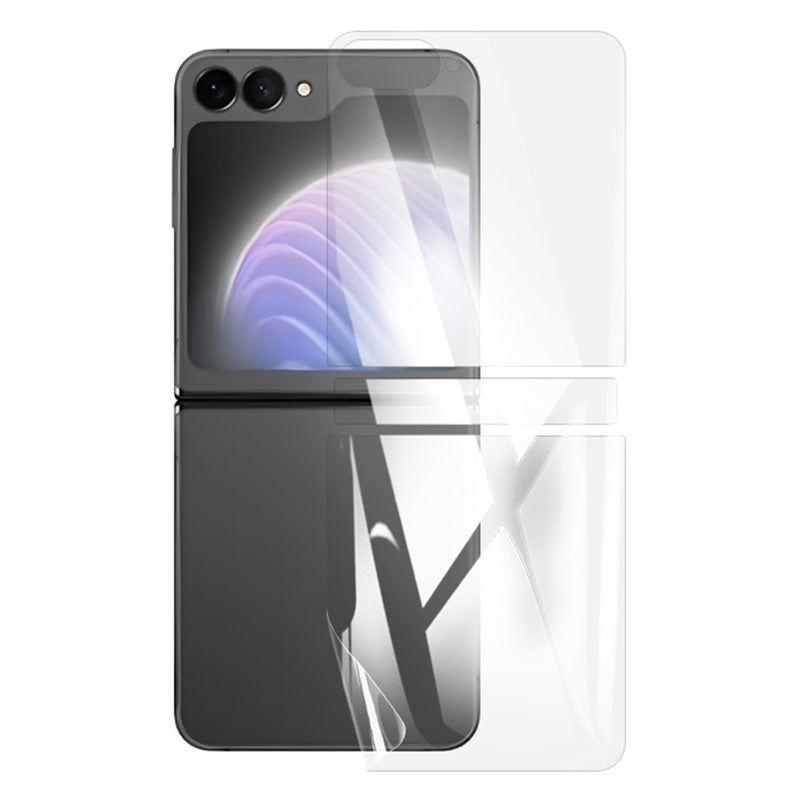 RURIHAI For Samsung Galaxy Z Flip6 5G PET Screen Film Kit Front and Back Cover Protector