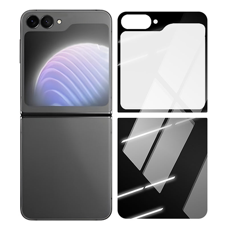 RURIHAI 1 Set For Samsung Galaxy Z Flip6 5G Rear Screen Protector Back Cover High Aluminium-Silicon Glass
