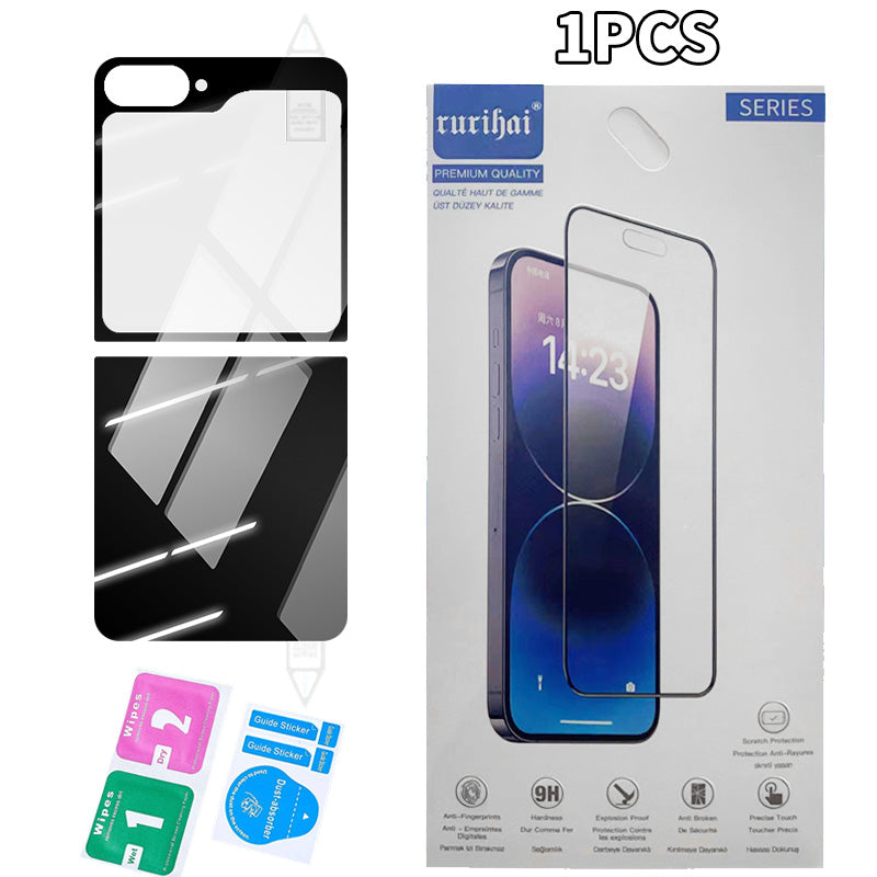 RURIHAI 1 Set For Samsung Galaxy Z Flip6 5G Rear Screen Protector Back Cover High Aluminium-Silicon Glass