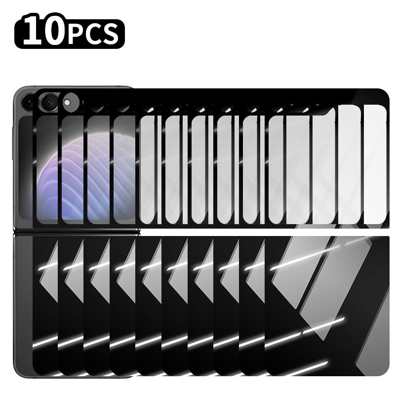 RURIHAI 10 Sets For Samsung Galaxy Z Flip6 5G Rear Full Screen Protector Back Cover Film Full Glue