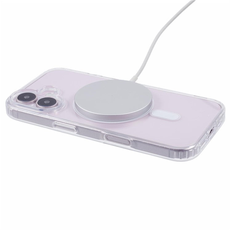 For iPhone 16 TPU+Acrylic Phone Case with Silk Printing Tempered Glass Screen Film+Clear Lens Film