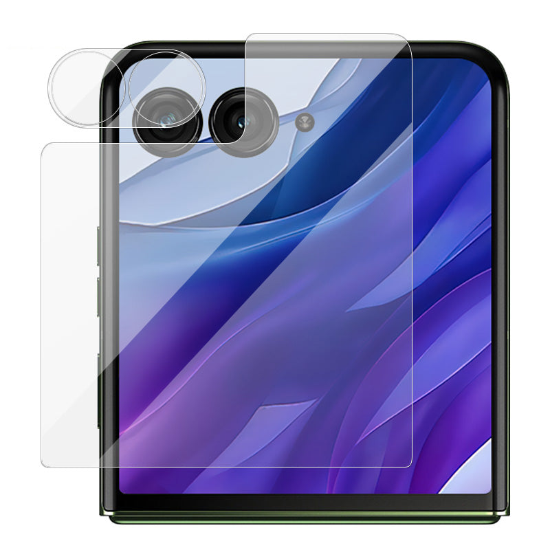 IMAK For Motorola Razr 50 Ultra 5G / Razr+ 2024 5G Camera Lens Film with Acrylic Cap+Rear Screen Film