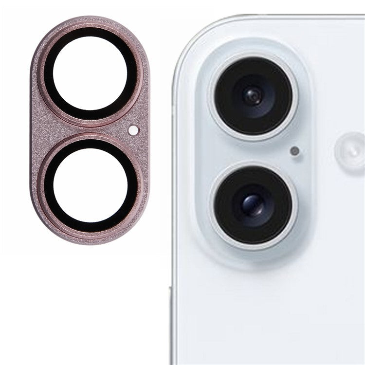 For iPhone 16 Plus Camera Lens Protector Anti-Scratch Tempered Glass Rear Lens Film - Rose Gold