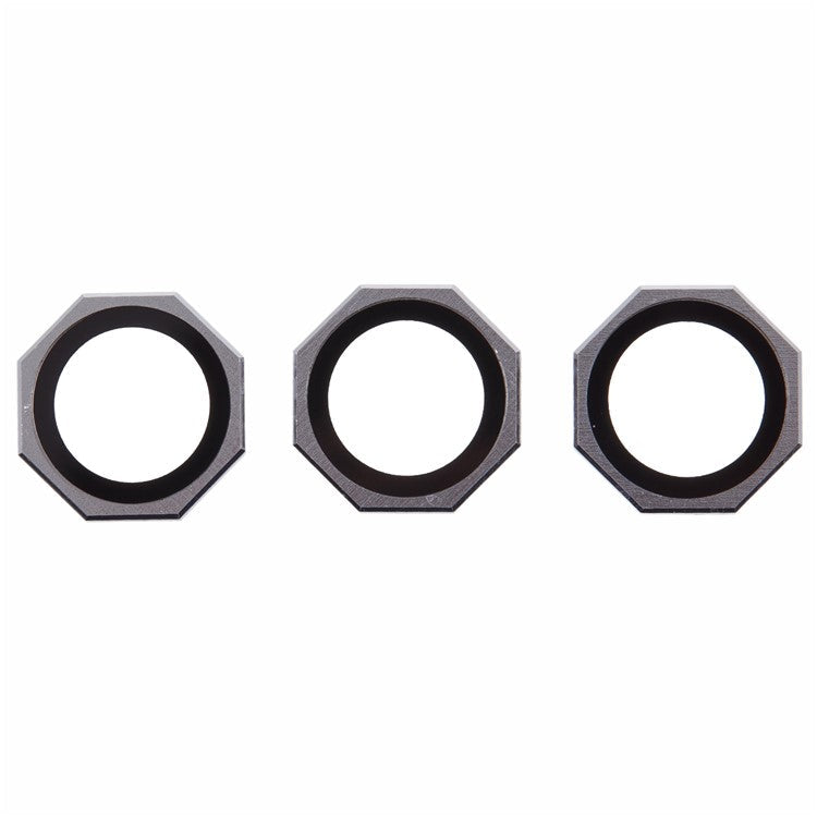 For iPhone 16 Pro / 16 Pro Max Camera Lens Protector Octagonal AF+AR Tempered Glass Lens Film - Silver