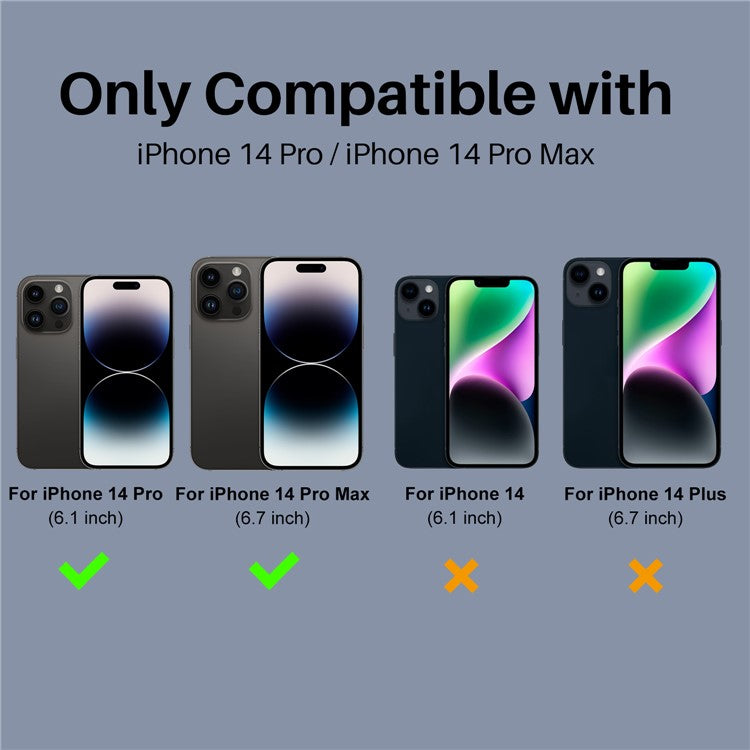 NORTHJO 2Pcs For iPhone 14 Pro / 14 Pro Max Camera Lens Protector Black Circles HD Clear Tempered Glass Lens Film 3D Full Coverage