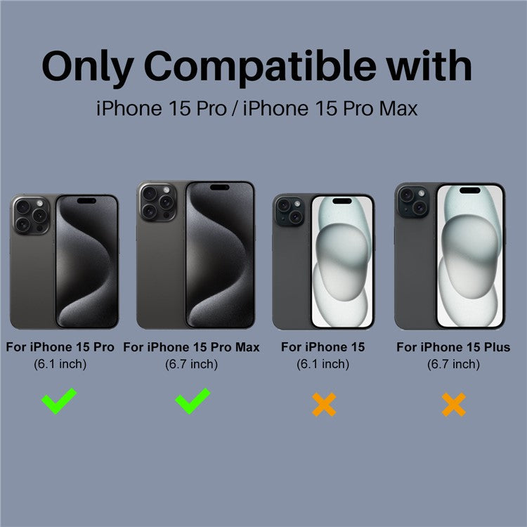 NORTHJO 2Pcs For iPhone 15 Pro / 15 Pro Max Tempered Glass Camera Lens Protector Integrated Clear 3D Full Coverage