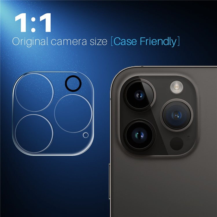 NORTHJO 2Pcs For iPhone 14 Pro / 14 Pro Max Clear Camera Lens Protector HD 3D Integrated Tempered Glass Lens Film