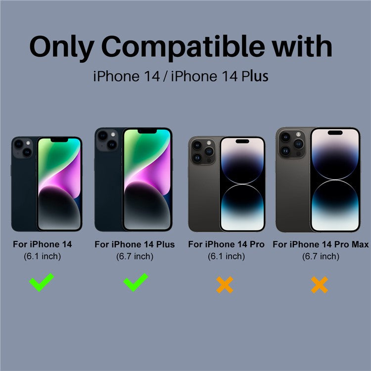 NORTHJO 2Pcs For iPhone 14 / 14 Plus Tempered Glass Camera Lens Protector Clear 3D Integrated Full Coverage