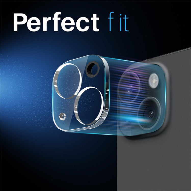 NORTHJO 2Pcs For iPhone 14 / 14 Plus Tempered Glass Camera Lens Protector Clear 3D Integrated Full Coverage