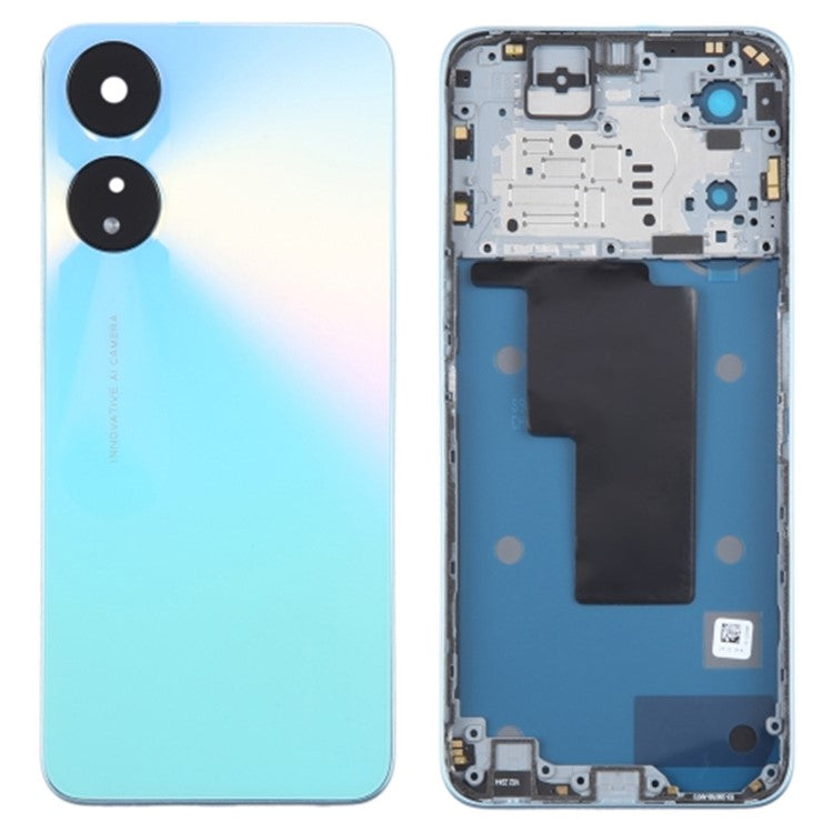 For Oppo A78 5G Back Battery Housing Cover with Camera Ring Lens Cover Spare Part - Blue