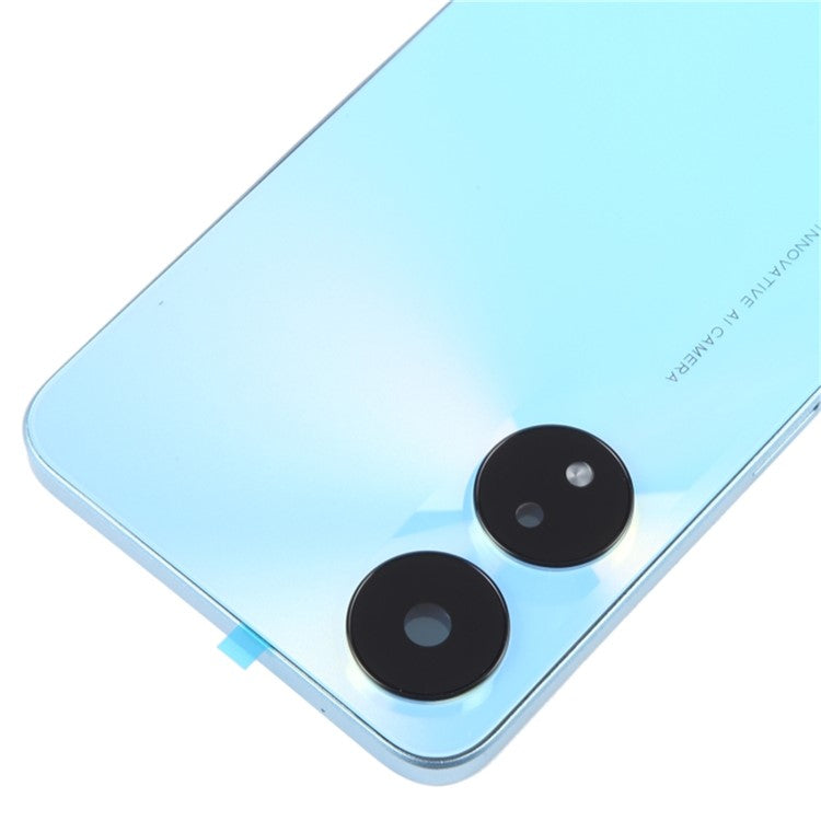 For Oppo A78 5G Back Battery Housing Cover with Camera Ring Lens Cover Spare Part - Blue