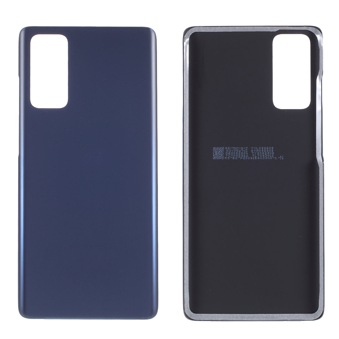 For Samsung Galaxy S20 FE G780 / S20 FE 5G G781 Battery Housing Cover with Adhesive Sticker (Without Logo) - Blue