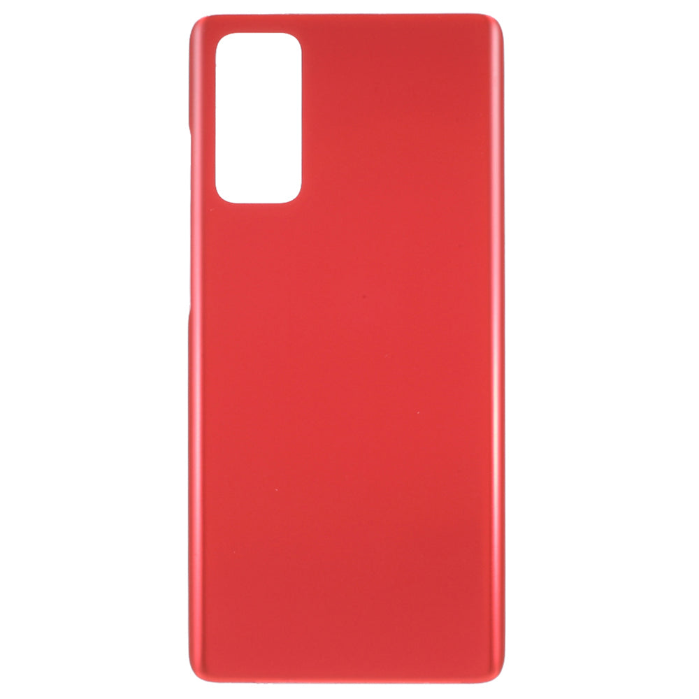 For Samsung Galaxy S20 FE G780 / S20 FE 5G G781 Battery Housing Cover with Adhesive Sticker (without Logo) - Red