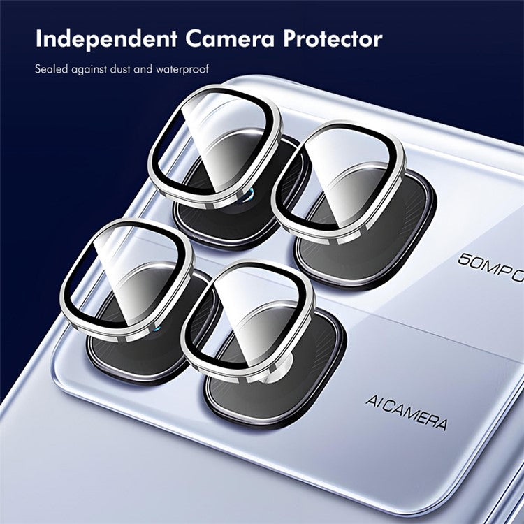ENKAY HAT PRINCE 1Set For Xiaomi Redmi K70 Ultra Camera Lens Protector Metal Ring Lens Film - Colorful