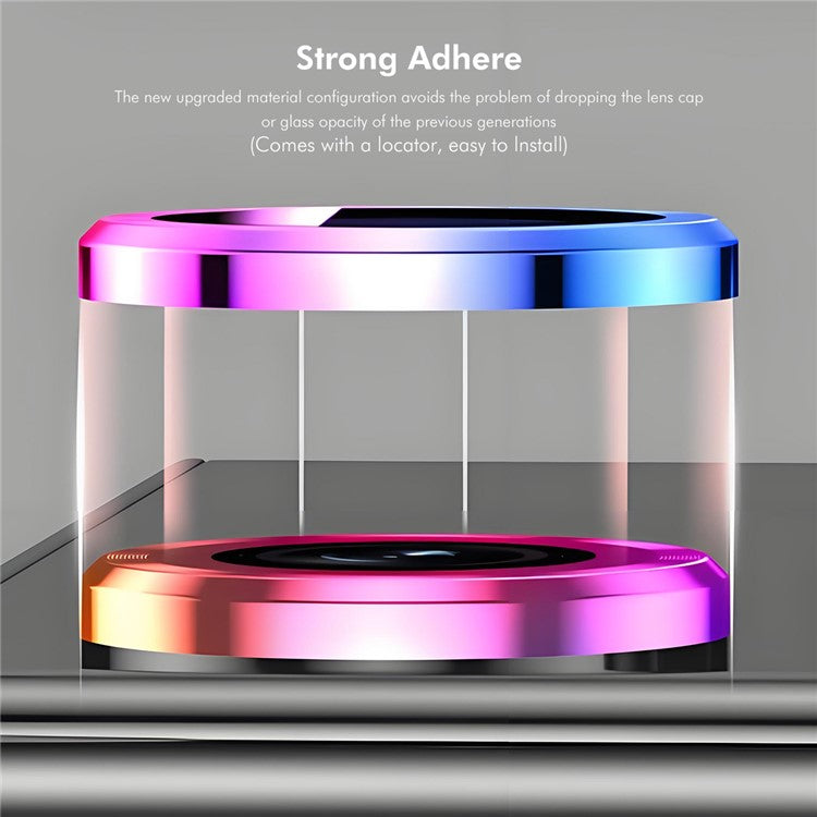 ENKAY HAT PRINCE 1Set For Huawei nova Flip 5G Camera Lens Protector Metal Ring Lens Film - Multi-Color