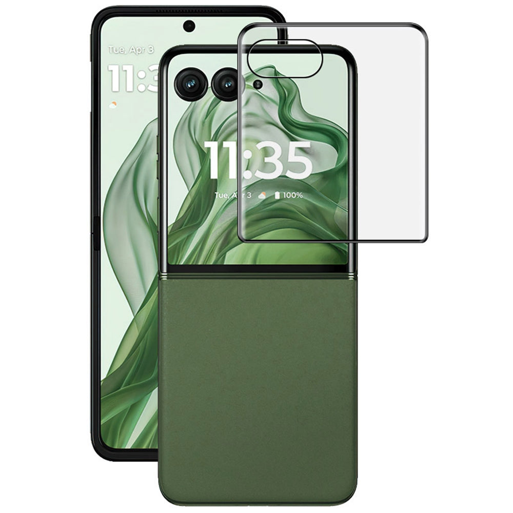 IMAK For Motorola Razr 50 Ultra 5G / Razr+ 2024 5G Rear Screen Protector 3D Curved Tempered Glass Screen Film