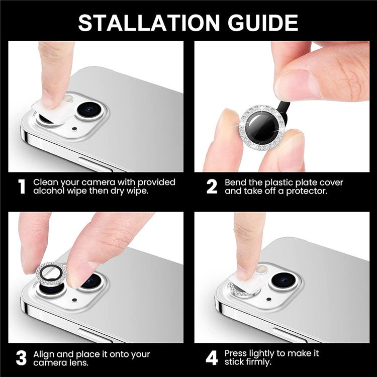 ENKAY HAT PRINCE 1 Set For iPhone 16 / 16 Plus Camera Lens Protector Tempered Glass+Aluminum Alloy Lens Film - Colorful