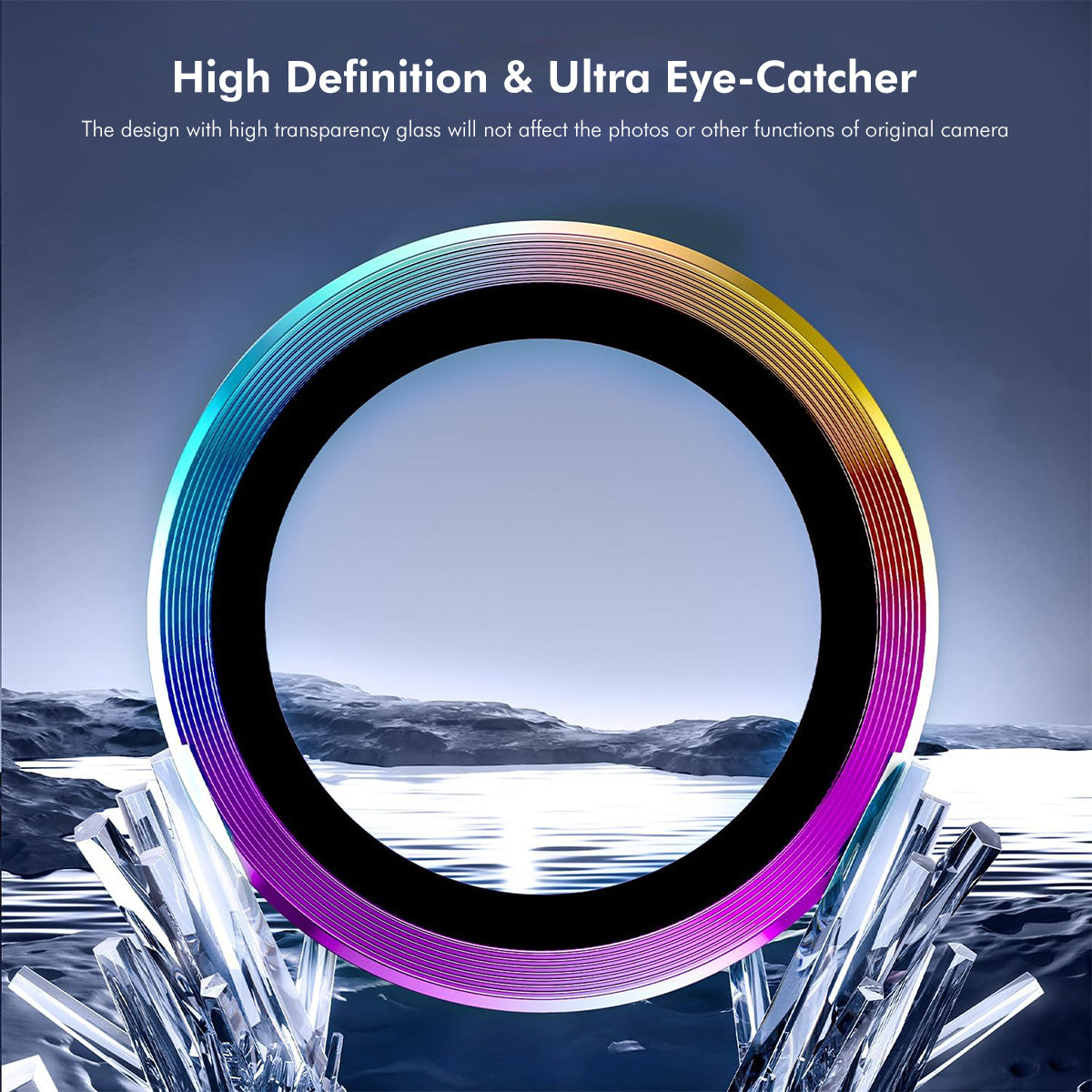 For Samsung Galaxy A16 5G ENKAY Hat-Prince Camera Lens Protector Metal Ring Lens Film - Colorful